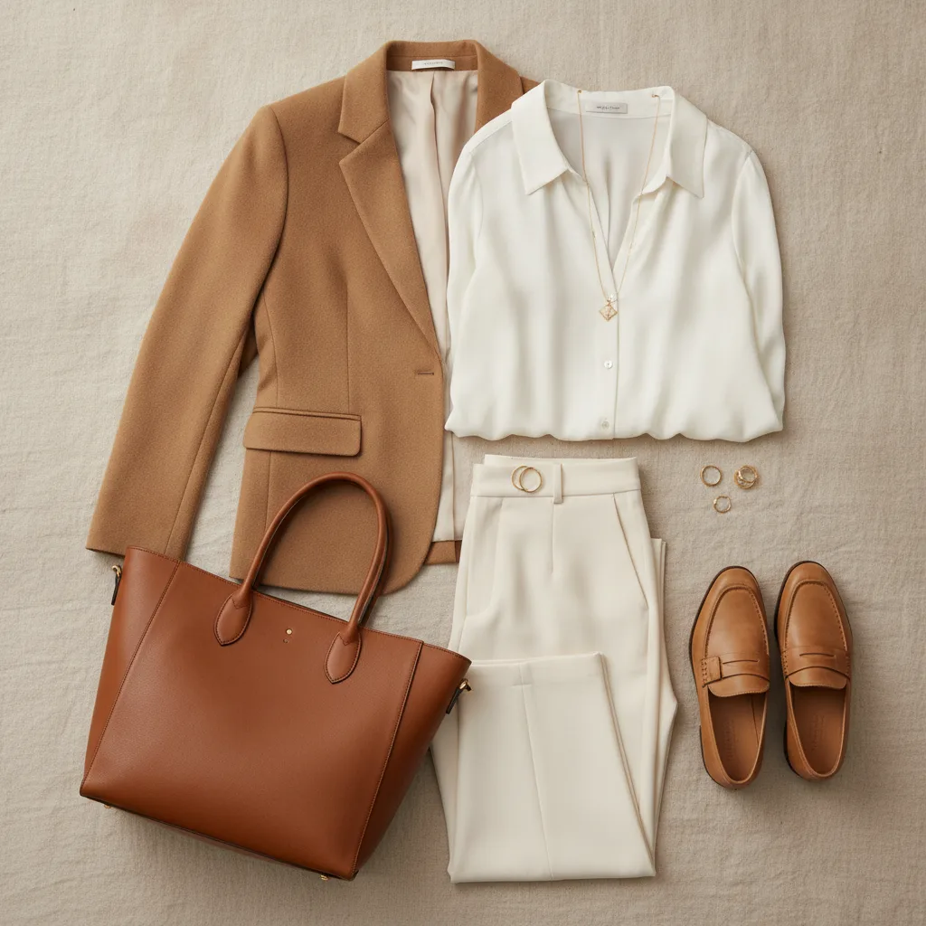 Complete capsule outfit flat lay